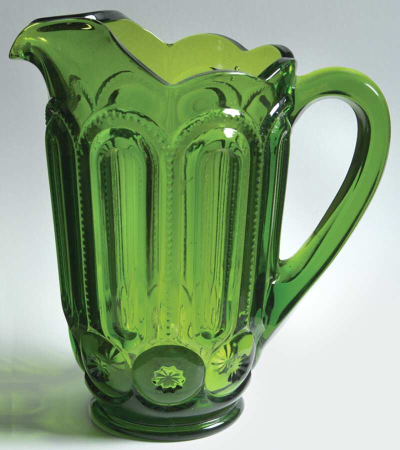 Moon and Star Green 40 Oz Pitcher by Smith Glass -1