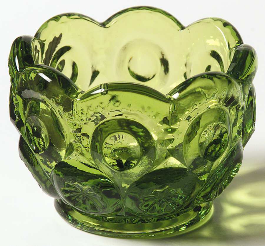 Moon and Star Green Table Salt Dip by Smith Glass -1