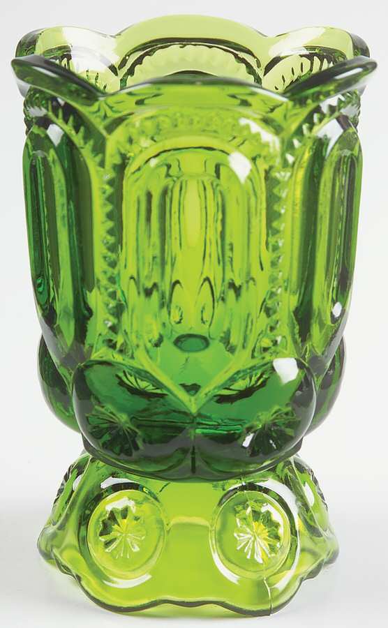 Moon and Star Green Open Spooner by Smith Glass -1