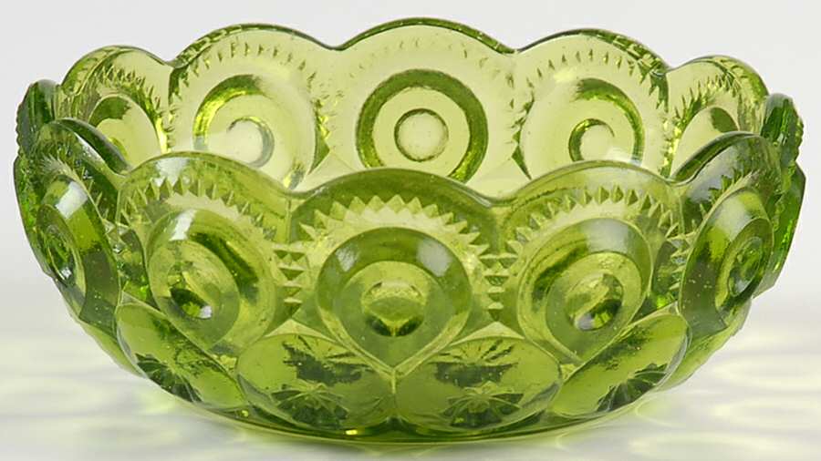 Moon and Star Green Nappy by Smith Glass -1