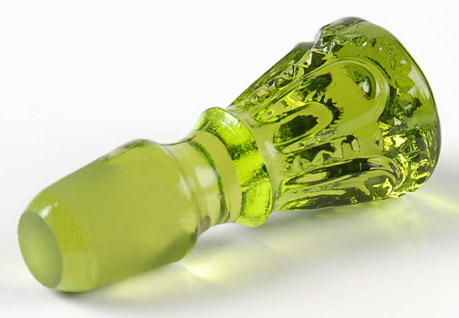 Moon and Star Green Stopper for Cruet by Smith Glass -1