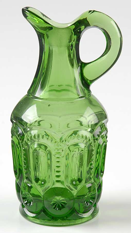 Moon and Star Green Cruet No Stopper by Smith Glass -1