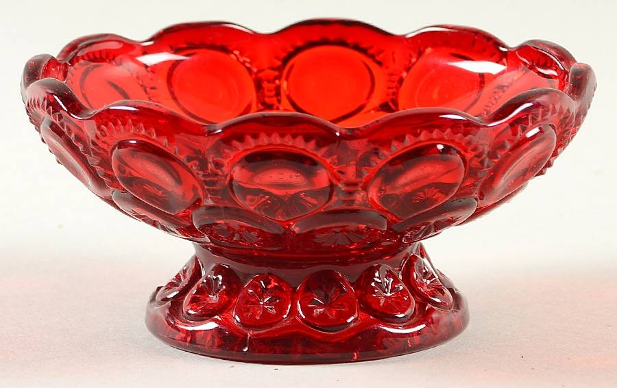Moon and Star Red Small Footed Nappy by Smith Glass -1