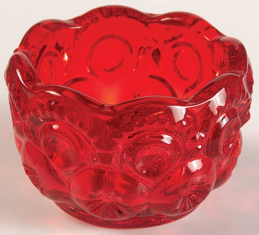 Moon and Star Red Table Salt Dip by Smith Glass -1