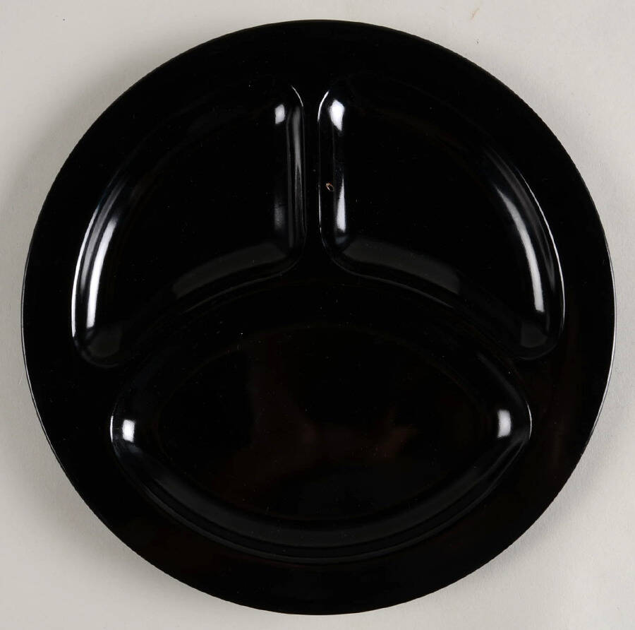 Mt. Pleasant Black (Black Amethyst) Grill Plate by Smith Glass -1