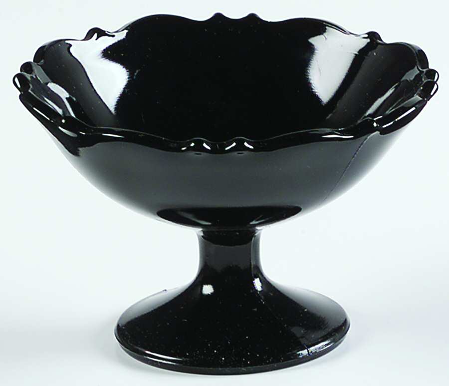 Mt. Pleasant Black (Black Amethyst) Champagne/Tall Sherbet by Smith Glass -1
