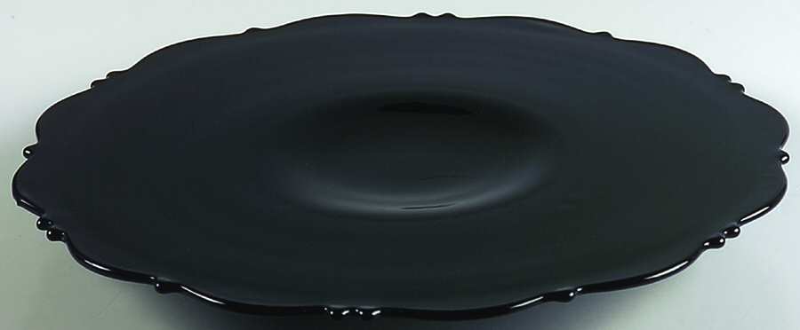 Mt. Pleasant Black (Black Amethyst) Footed Cake Plate by Smith Glass -1