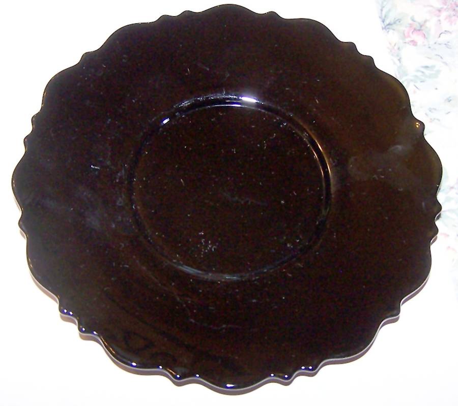 Mt. Pleasant Black (Black Amethyst) Salad Plate by Smith Glass -1