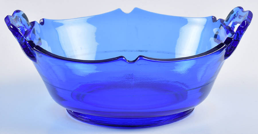 Mt. Pleasant Cobalt Blue 6" Handled Bowl by Smith Glass -1
