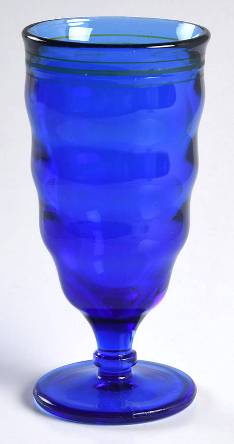 Mt. Pleasant Cobalt Blue Footed Tumbler by Smith Glass -1