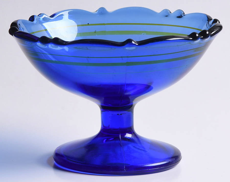 Mt. Pleasant Cobalt Blue Champagne/Tall Sherbet by Smith Glass -1