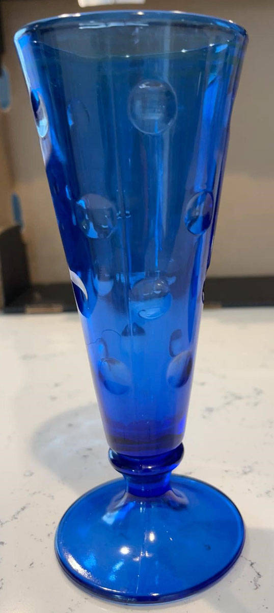 Mt. Pleasant Cobalt Blue Pilsner Glass by Smith Glass -1