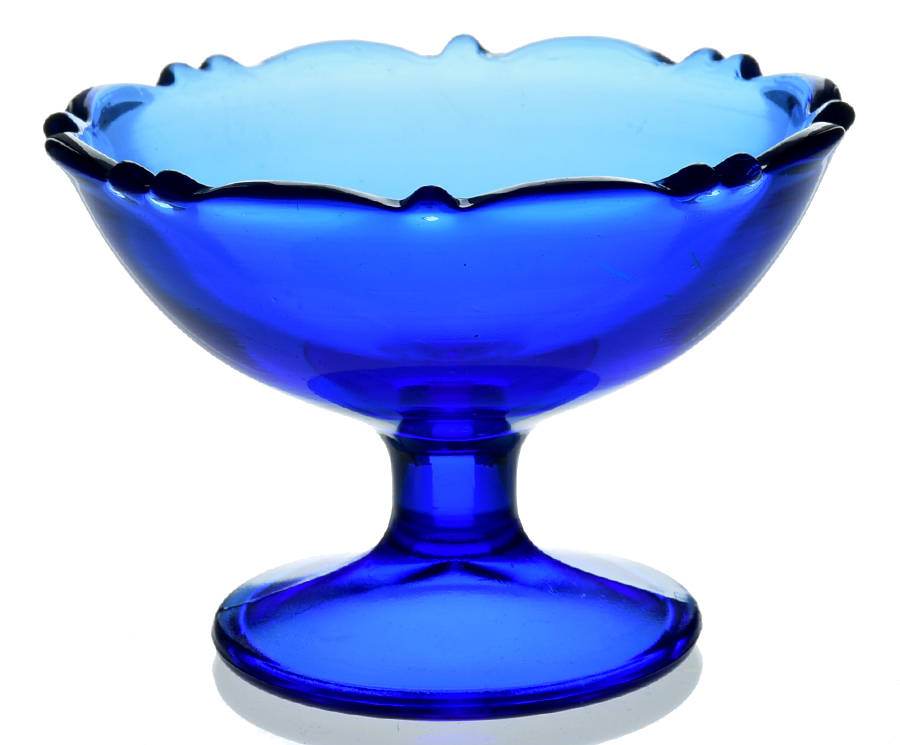 Mt. Pleasant Cobalt Blue Champagne/Tall Sherbet by Smith Glass -1