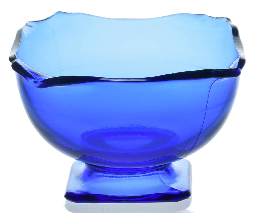 Mt. Pleasant Cobalt Blue Small Fruit Dessert Bowl by Smith Glass -1
