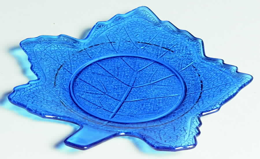 Mt. Pleasant Cobalt Blue 8" Leaf Plate by Smith Glass -1