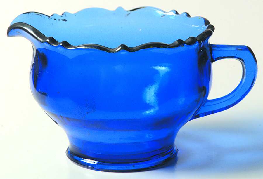 Mt. Pleasant Cobalt Blue Creamer by Smith Glass -1