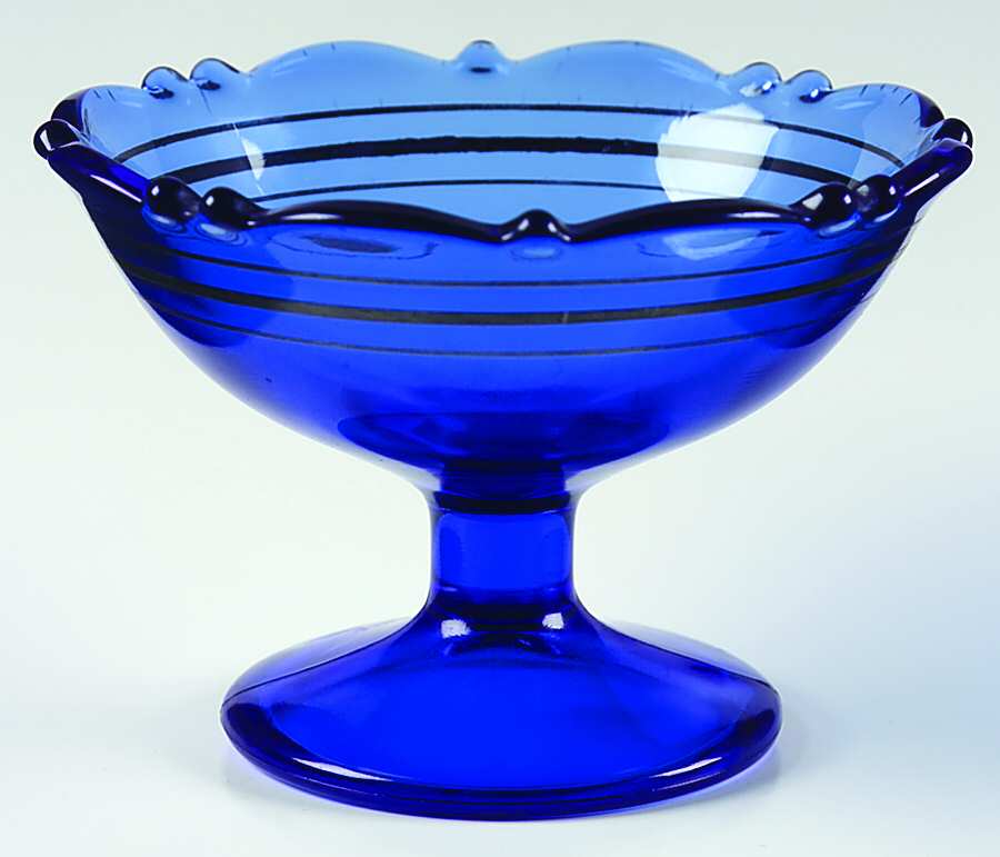 Mt. Pleasant Cobalt Blue Champagne/Tall Sherbet by Smith Glass -1