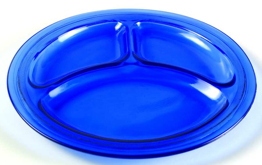 Mt. Pleasant Cobalt Blue Grill Plate by Smith Glass -1
