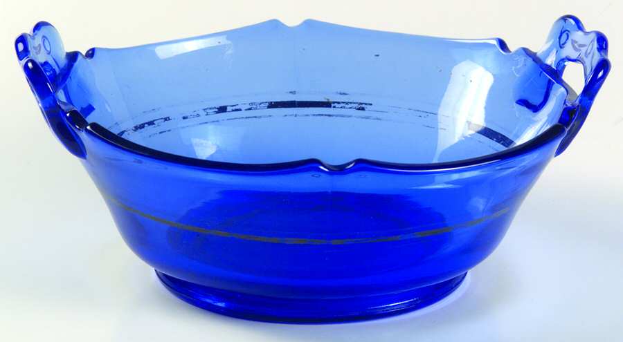 Mt. Pleasant Cobalt Blue Mayonnaise Bowl, Bowl Only by Smith Glass -1