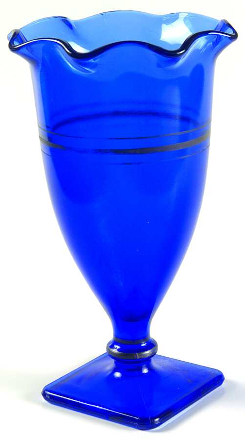 Mt. Pleasant Cobalt Blue 7" Flower Vase by Smith Glass -1