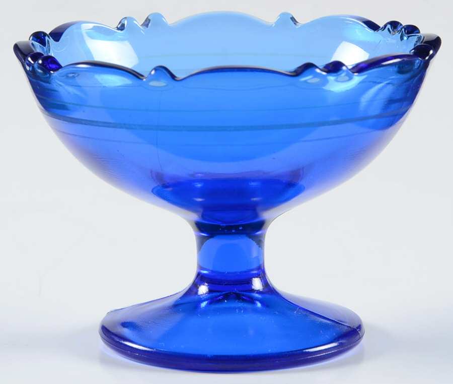 Mt. Pleasant Cobalt Blue Champagne/Tall Sherbet by Smith Glass -1