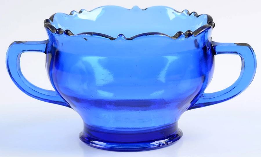 Mt. Pleasant Cobalt Blue Open Sugar by Smith Glass -1
