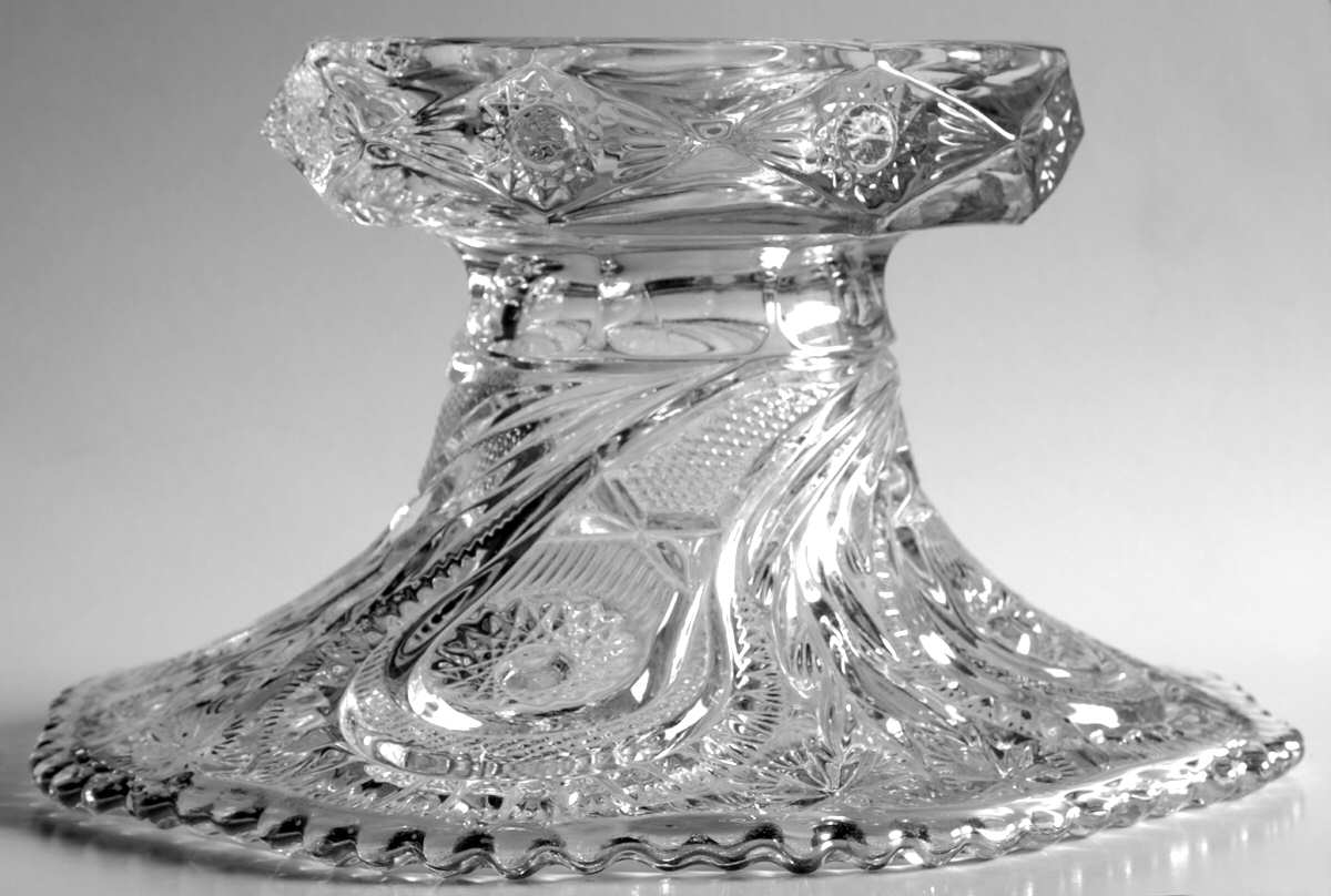 Pinwheel & Stars Punch Bowl Stand by Smith Glass -1