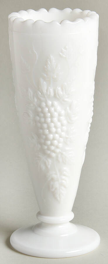 Vintage Milk Glass 6" Flower Vase by Smith Glass -1