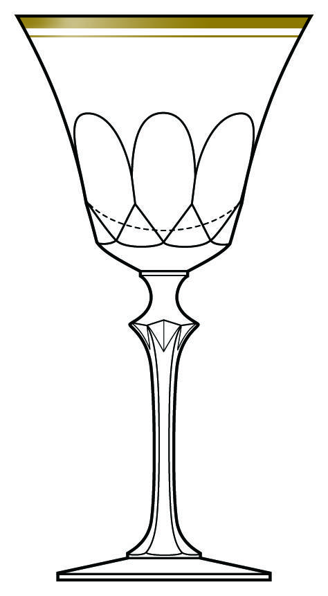 Prado (Gold) Water Goblet by Spiegelau-1