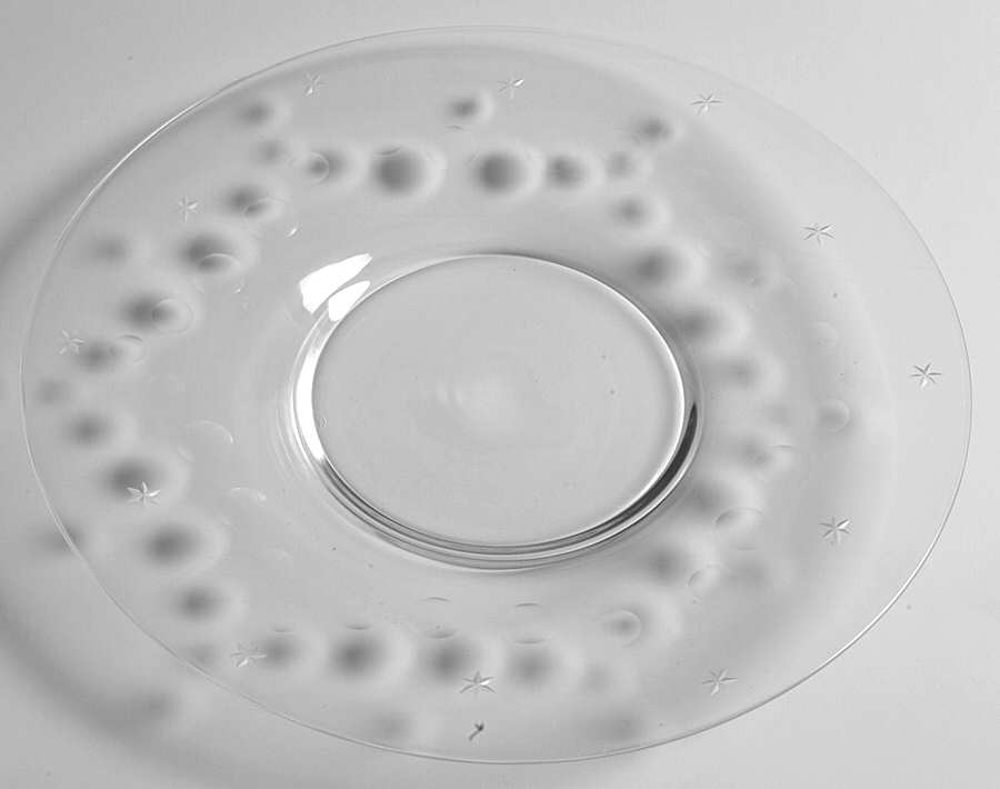 Star and Punty Luncheon Plate by Steuben-1