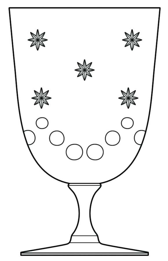Star and Punty Water Goblet by Steuben-1