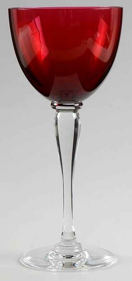 Amadeus Red Continental Goblet by St Louis-1