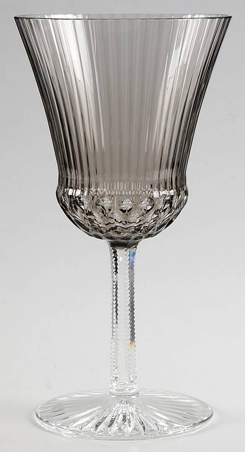 Apollo Clear Gray Continental Goblet by St Louis-1