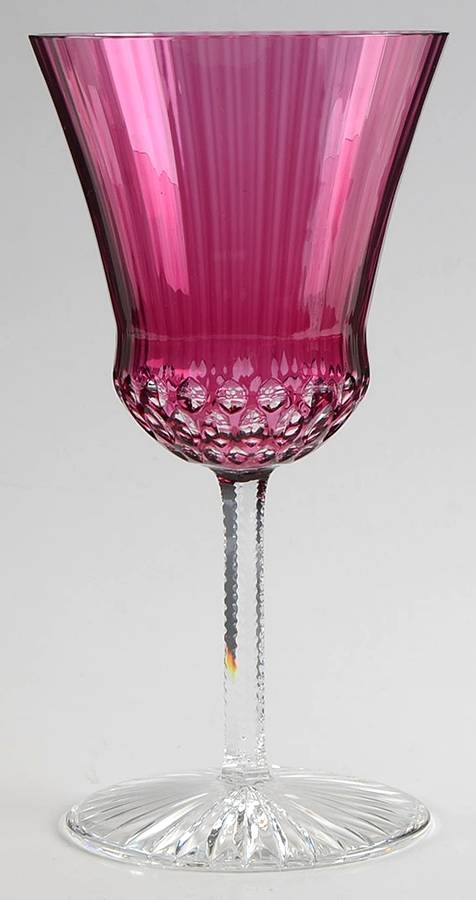 Apollo Clear Amethyst Continental Goblet by St Louis-1