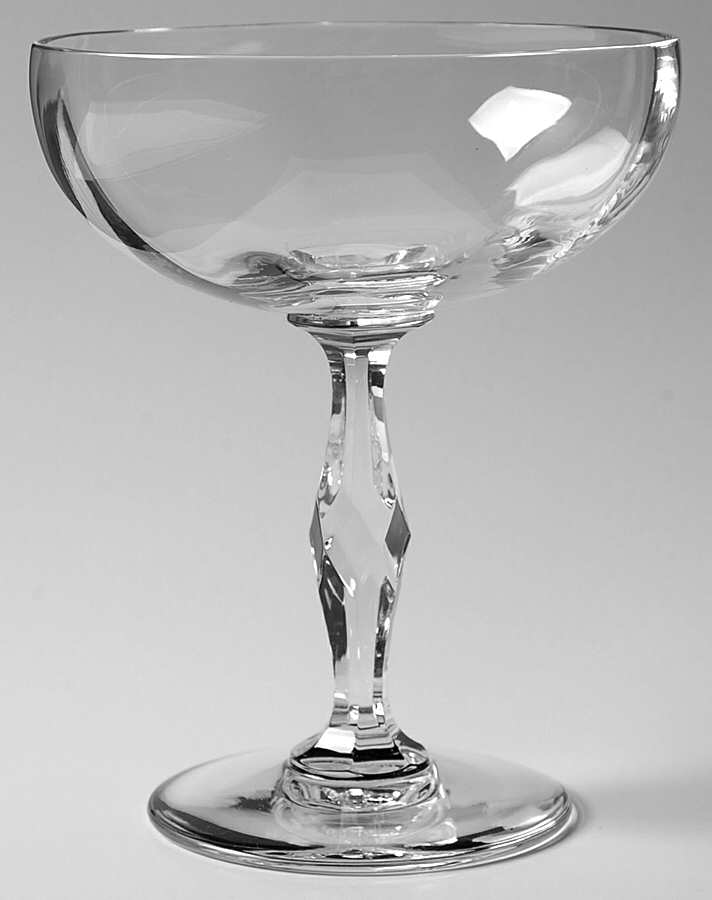 Bartholdi Clear (Optic) Champagne/Tall Sherbet by St Louis-1