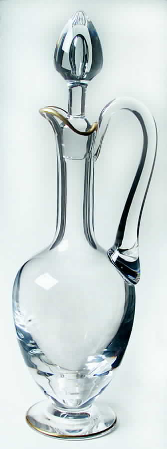 Bizet Gold Wine Decanter & Stopper by St Louis-1