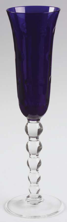 Bubbles Blue Fluted Champagne by St Louis-1