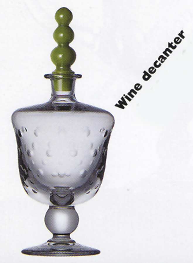Bubbles Wine Decanter & Stopper by St Louis-1