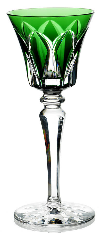 Camargue (Cut) Emerald Green Hock Wine by St Louis-1