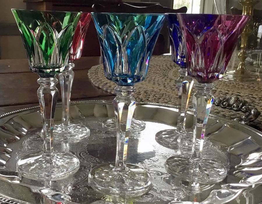 Camargue (Cut) (Colored) Emerald Wine by St Louis-1