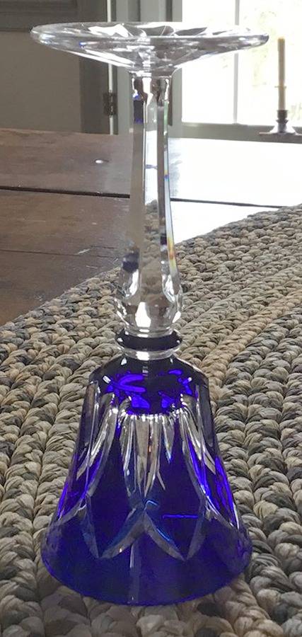 Camargue (Cut) Cobalt Blue (Colored) Wine by St Louis-1