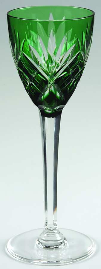 Chantilly Clear Emerald Green Hock Wine by St Louis-1