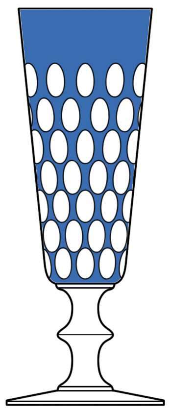 Cleopatre Blue Fluted Champagne by St Louis-1
