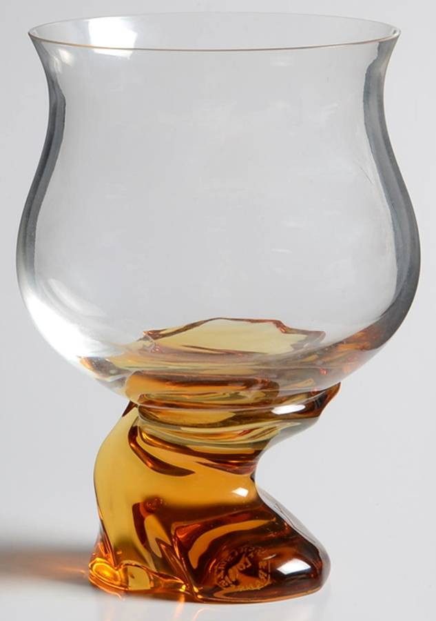 Eole Amber Water Goblet by St Louis-1