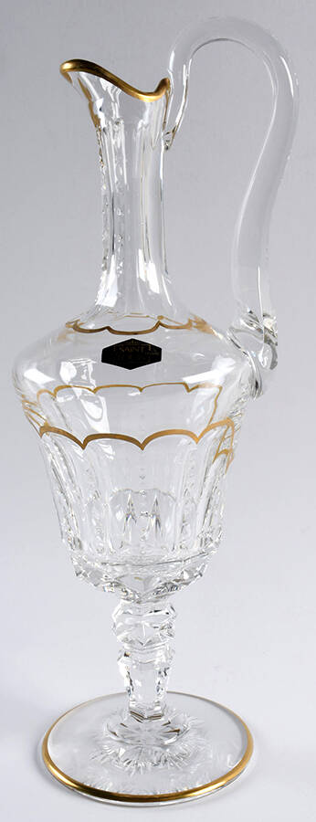 Excellence (Gold Trim) Handled Wine Decanter No Stopper by St Louis-1