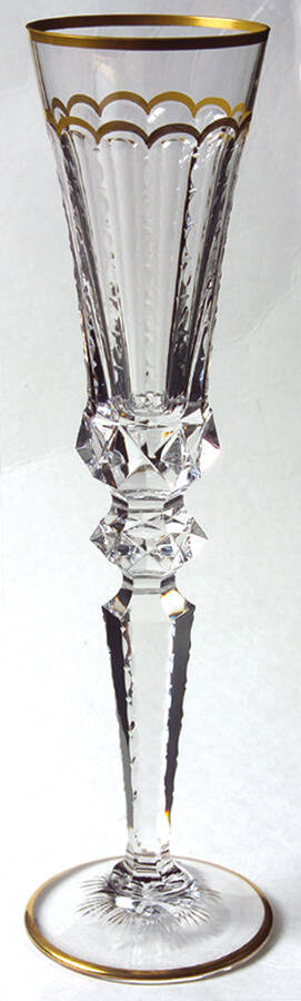 Excellence (Gold Trim) Fluted Champagne by St Louis-1