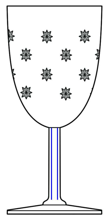 Firmament Clear Continental Goblet by St Louis-1