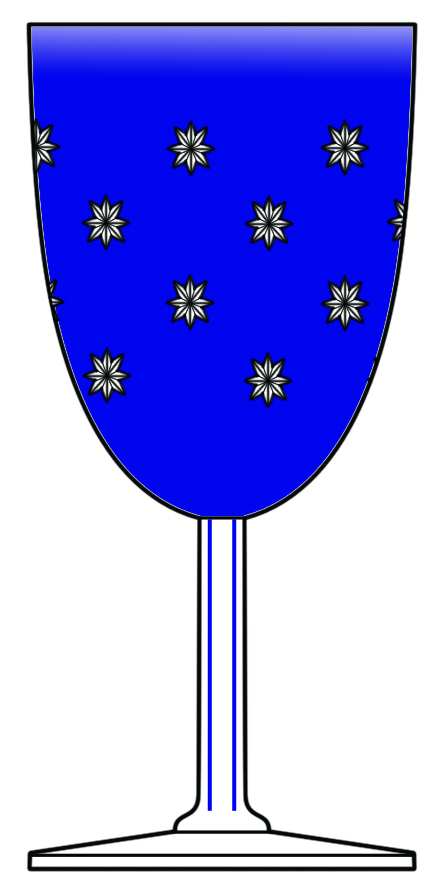 Firmament Blue Continental Goblet by St Louis-1