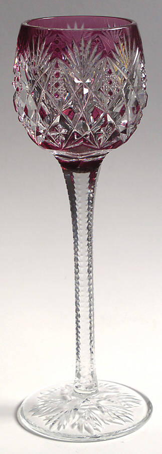 Florence (Pineapple Cut) Amethyst Hock Wine by St Louis-1