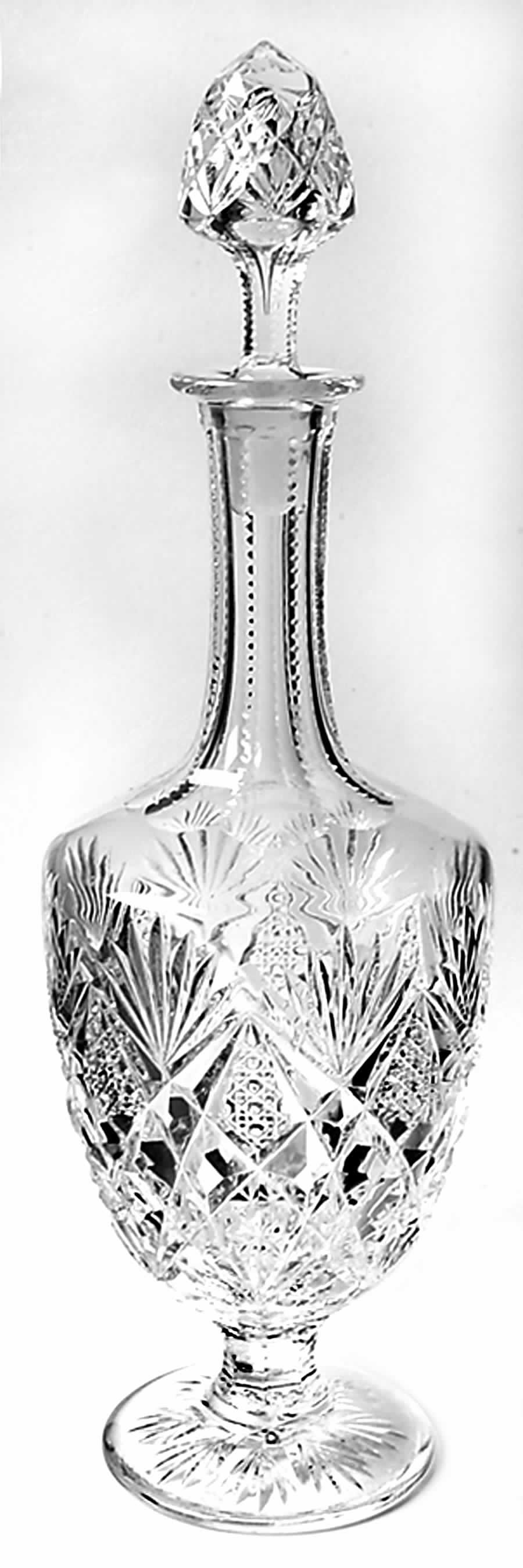 Florence (Pineapple Cut) Wine Decanter No Stopper by St Louis-1